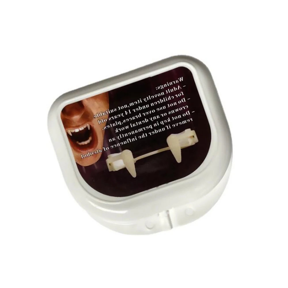 Retractable Halloween Vampire Fangs Scary Party Cosplay Vampire Fangs Funny Event Diy Decor Dentures Teeth Carnival Accessories