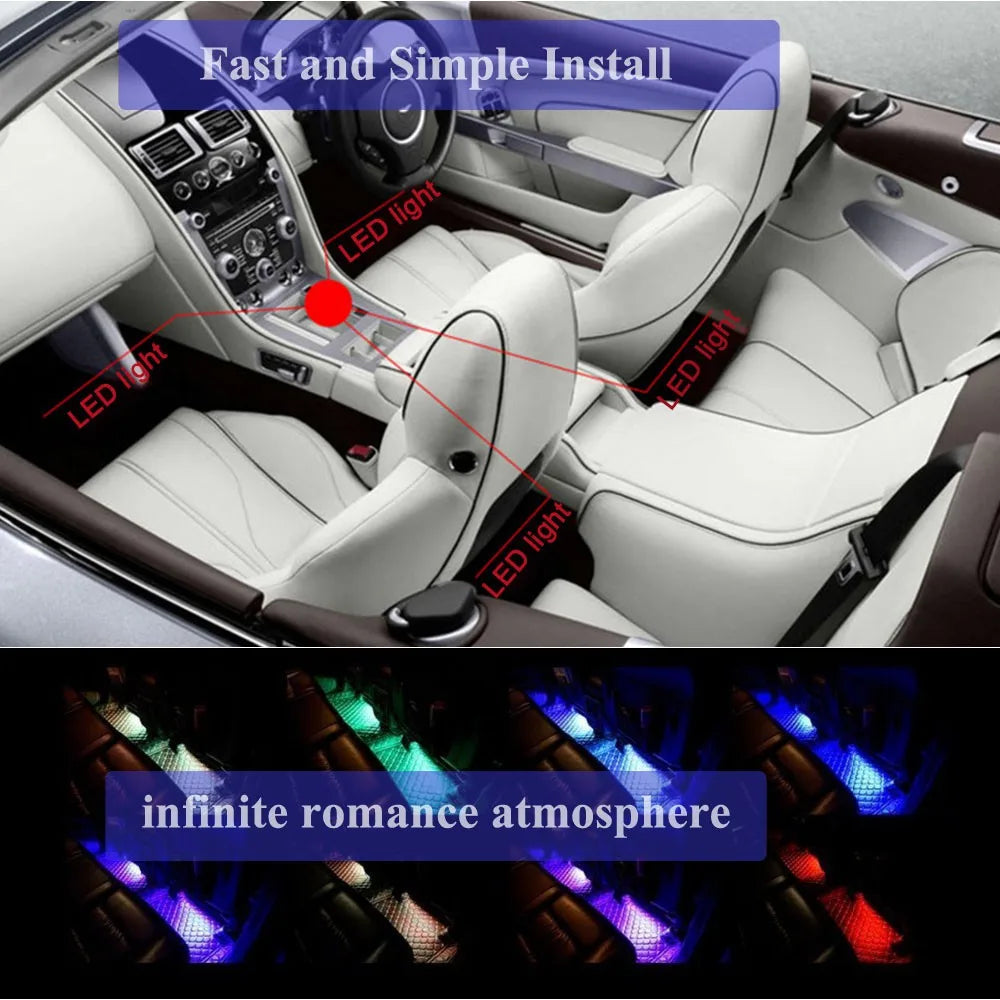 LED Car Interior Ambient Foot Light Strip