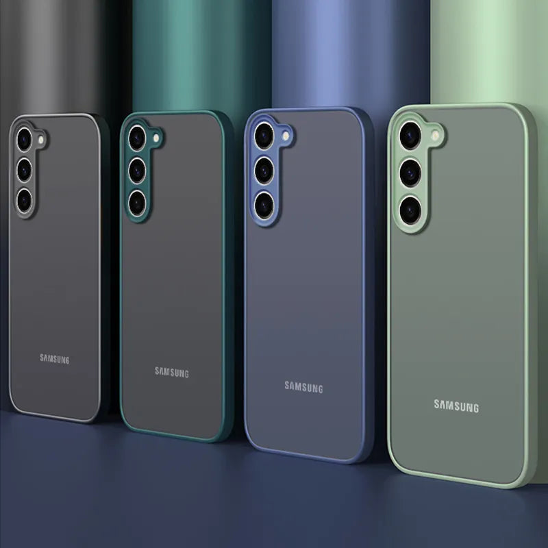 Luxury Hybrid Matte Case For Samsung Red-Army Green