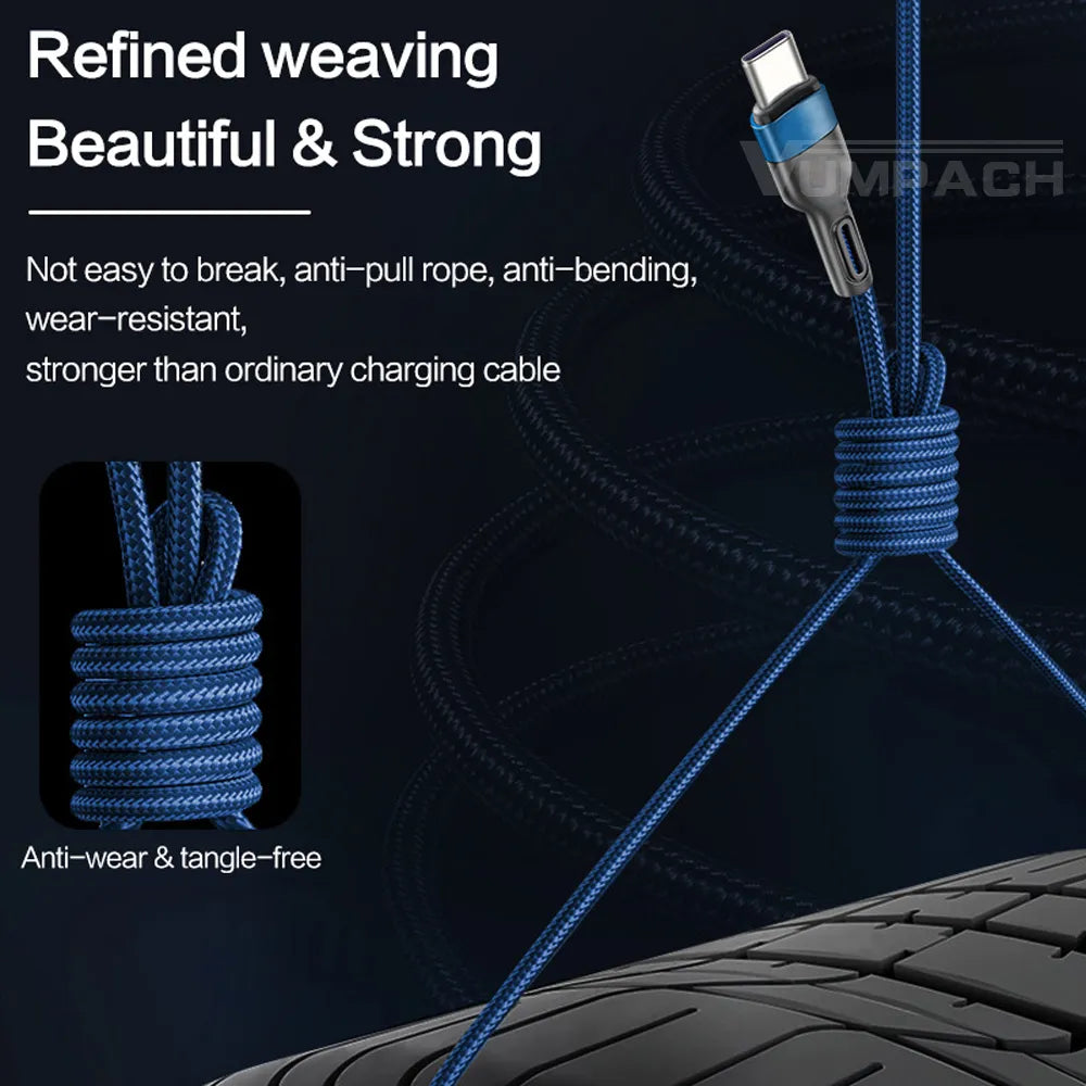 Fast USB C 5A Charging Cord