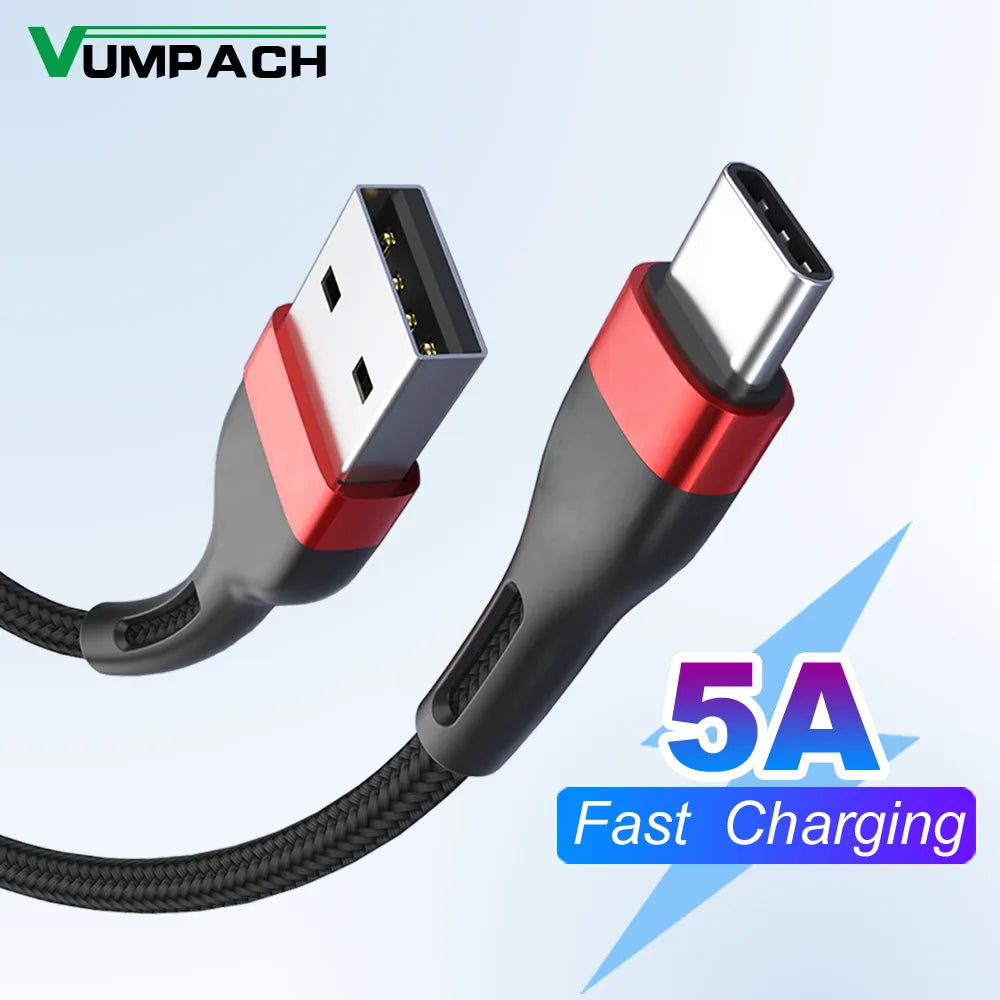 Fast USB C 5A Charging Cord