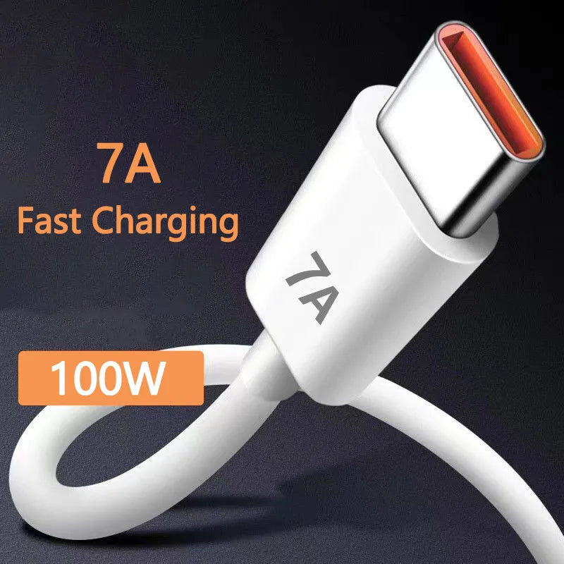 7A 100W Type C USB Cable Super-Fast Charge Cable