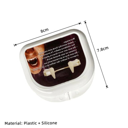 Retractable Halloween Vampire Fangs Scary Party Cosplay Vampire Fangs Funny Event Diy Decor Dentures Teeth Carnival Accessories