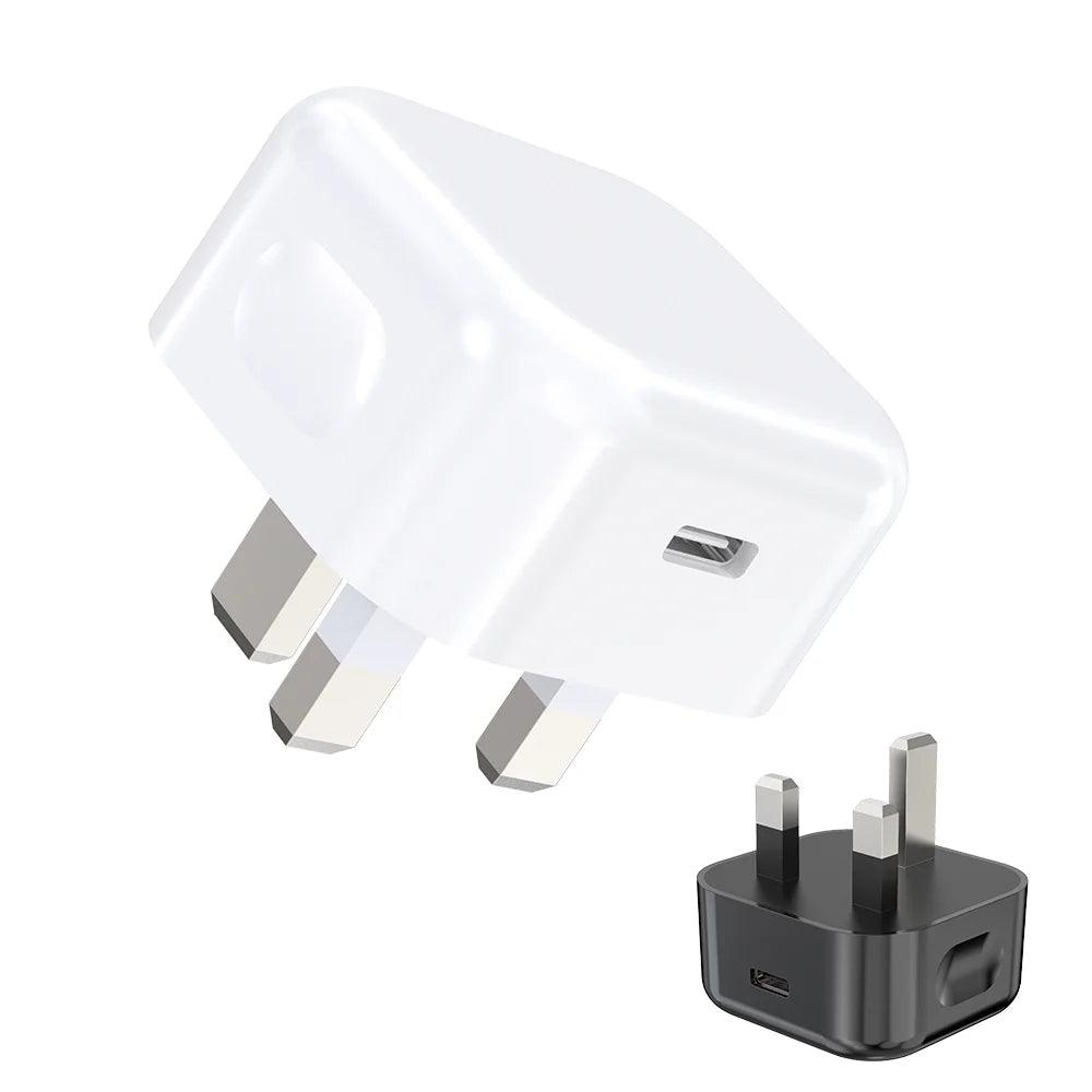 20W UK Plug Fast Charger USB C Adapter