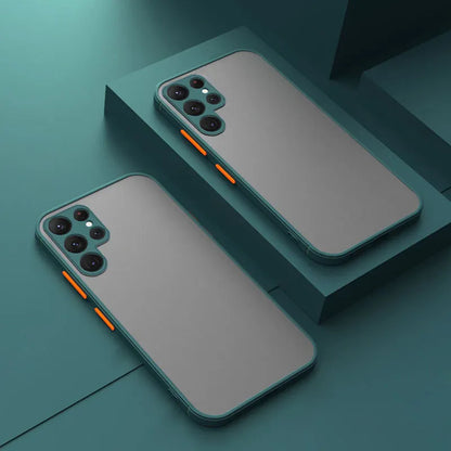 Luxury Hybrid Matte Case For Samsung Red-Army Green