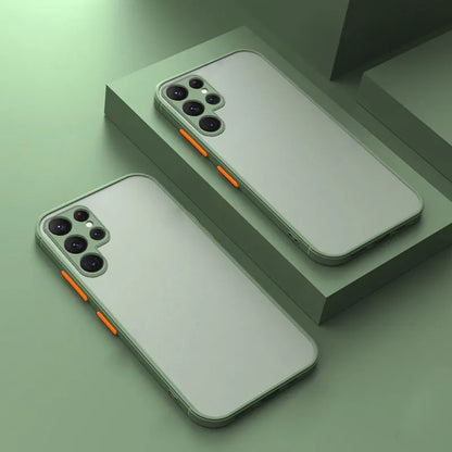 Luxury Hybrid Matte Case For Samsung Red-Army Green